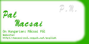 pal macsai business card