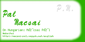 pal macsai business card